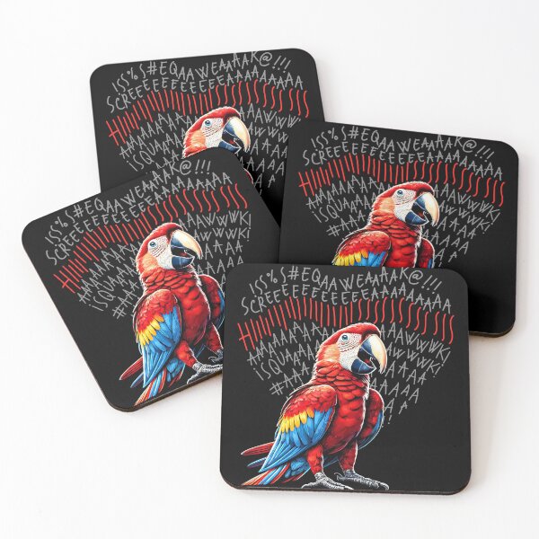 Item preview, Funny Angry Scarlet Macaw Parrot Lover Birding designed and sold by Kimberley King Art  King Art.