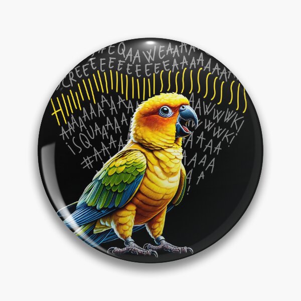Item preview, Funny Angry Sun Conure Parrot Lover Birding designed and sold by Kimberley King Art  King Art.