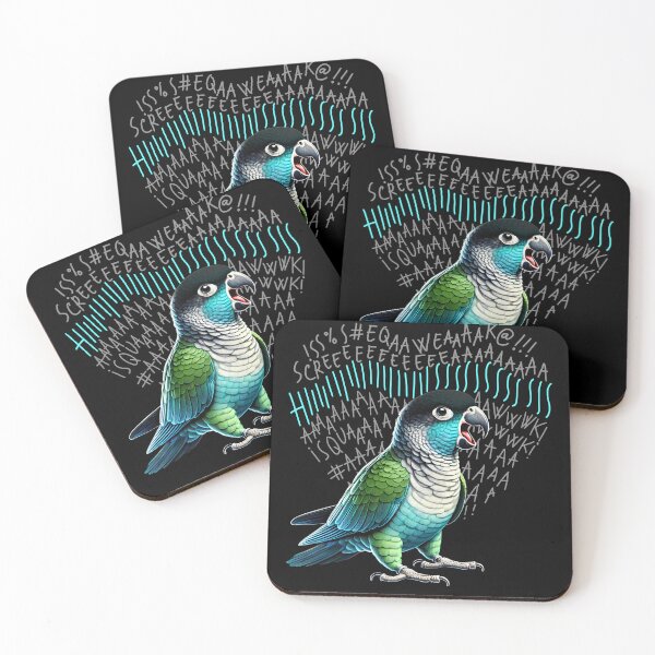 Item preview, Funny Angry Turquoise Green Cheeked Conure Parrot Lover Birding designed and sold by Kimberley King Art  King Art.