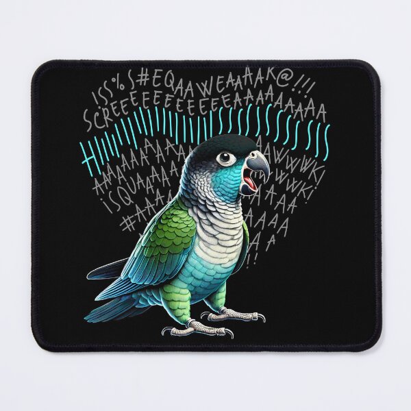 Item preview, Funny Angry Turquoise Green Cheeked Conure Parrot Lover Birding designed and sold by Kimberley King Art  King Art.