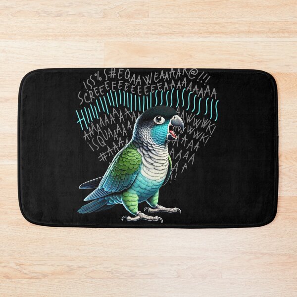 Item preview, Funny Angry Turquoise Green Cheeked Conure Parrot Lover Birding designed and sold by Kimberley King Art  King Art.