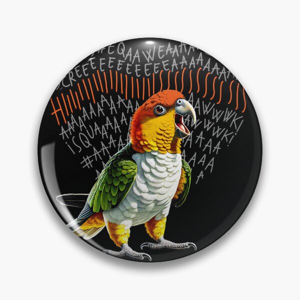 Item preview, Funny Angry White Bellied Caique Parrot Lover Birding designed and sold by Kimberley King Art  King Art.