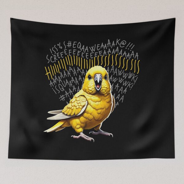 Item preview, Funny Angry Yellow Parrotlet Parrot Lover Birding) designed and sold by Kimberley King Art  King Art.