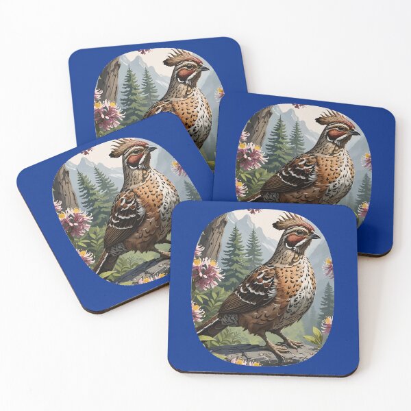 Item preview, Ruffled Grouse With Mountain Laurel Landscape designed and sold by taiche.