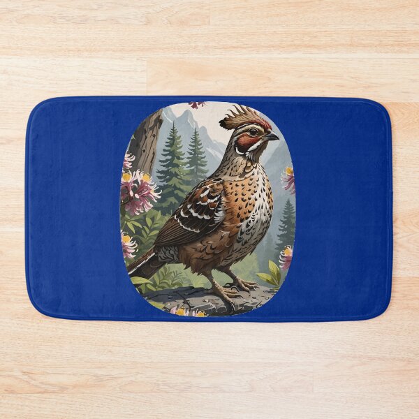 Item preview, Ruffled Grouse With Mountain Laurel Landscape designed and sold by taiche.