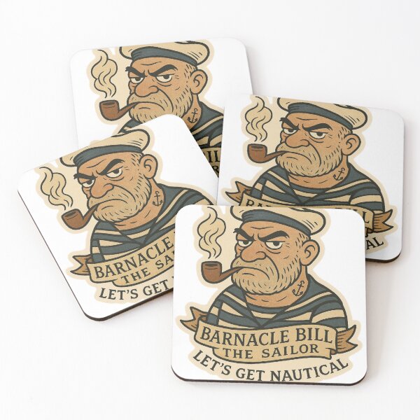 Item preview, Barnacle Bill the Sailor – Vintage Tattoo Style Nautical Sticker designed and sold by Emilia-Design.