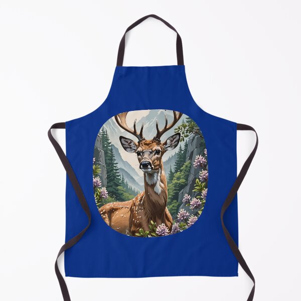 Item preview, Whitetail Deer Amongst Mountain Laurel Flowers designed and sold by taiche.