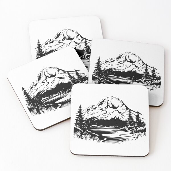 Item preview, Mount Rainier National Park Washington Volcano Peak Alpine Glacier  designed and sold by inkoutninja.