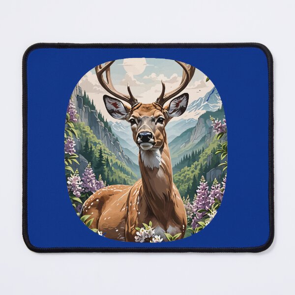 Item preview, Whitetail Deer And Mountain Laurel Flowers designed and sold by taiche.