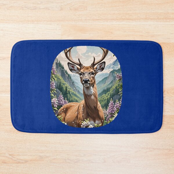 Item preview, Whitetail Deer And Mountain Laurel Flowers designed and sold by taiche.