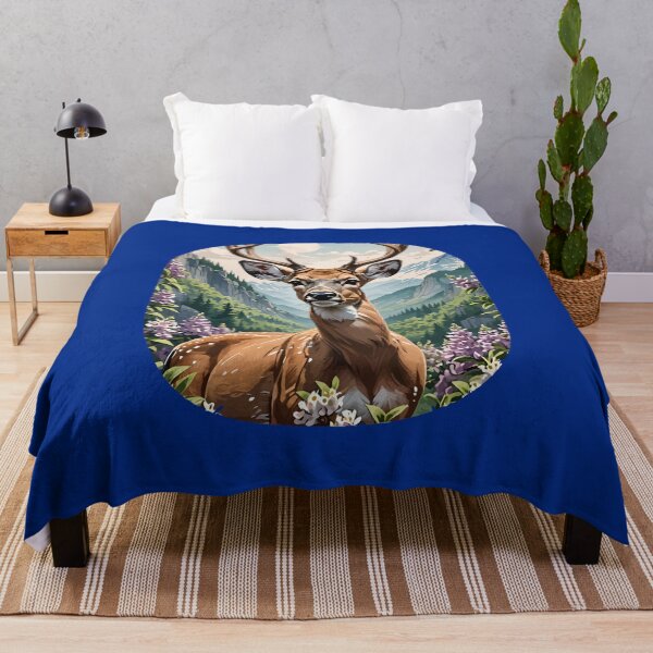 Item preview, Whitetail Deer And Mountain Laurel Flowers designed and sold by taiche.