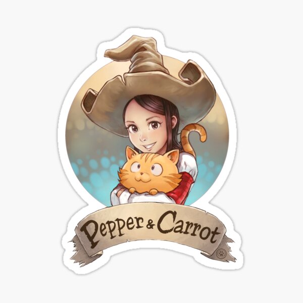 Pepper&Carrot official logo Sticker