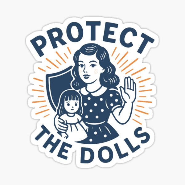 Item preview, Vintage Shield Protect The Dolls designed and sold by zzz888.