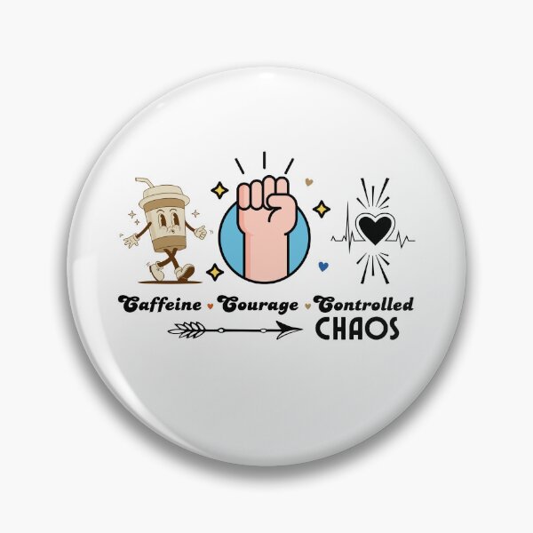 Item preview, Caffeine, Courage, & Controlled Chaos. Parkinson Awareness Design  designed and sold by Raise2Shine.