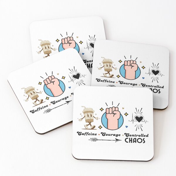 Item preview, Caffeine, Courage, & Controlled Chaos. Parkinson Awareness Design  designed and sold by Raise2Shine.