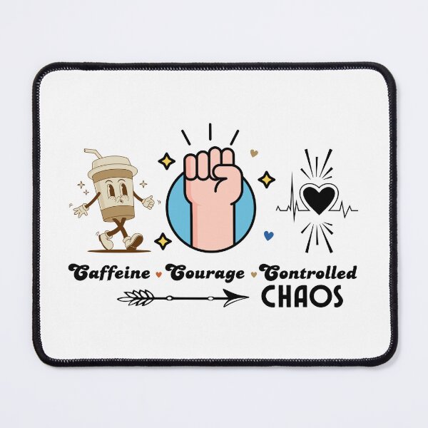 Item preview, Caffeine, Courage, & Controlled Chaos. Parkinson Awareness Design  designed and sold by Raise2Shine.