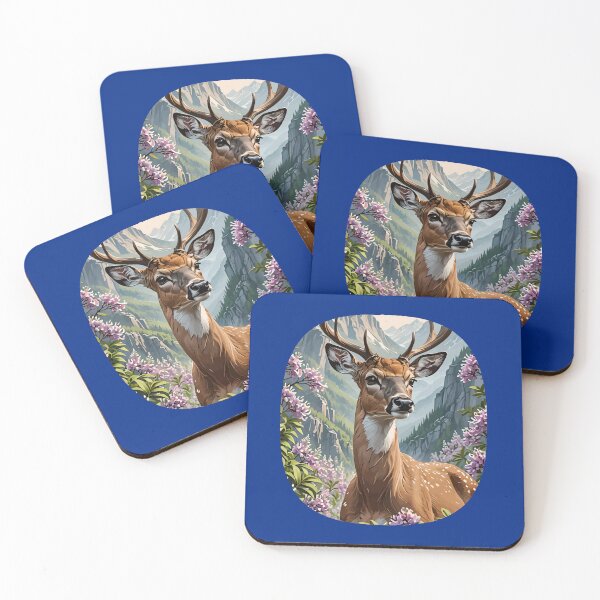 Item preview, Whitetail Deer Surrounded By Mountain Laurel Flowers designed and sold by taiche.
