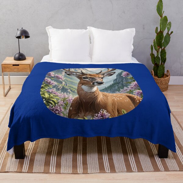 Item preview, Whitetail Deer Surrounded By Mountain Laurel Flowers designed and sold by taiche.