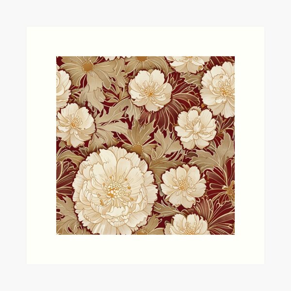 Item preview, Elegant Floral Pattern With Peony Motif designed and sold by CoolPixels.