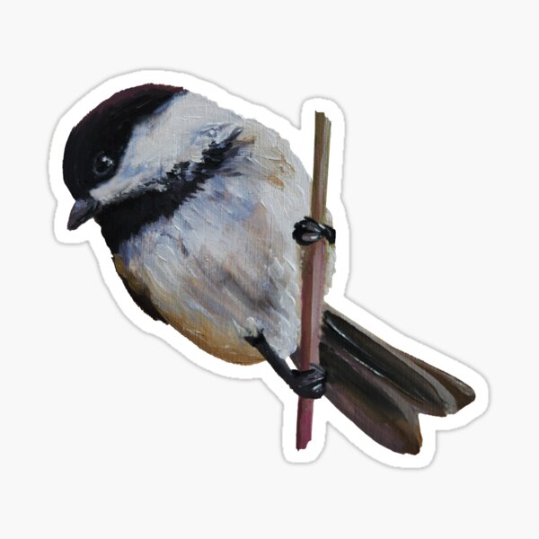 Item preview, Painted Chickadee on a Branch designed and sold by Emily Bickell.