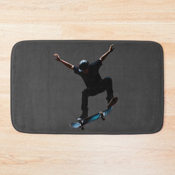 Item preview, Skateboarder Silhouette Over Neon Graffiti designed and sold by ChicTrendz.