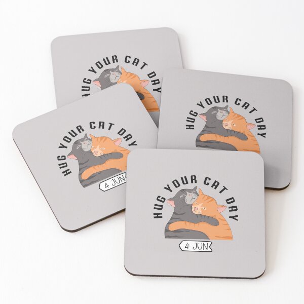 Item preview, 4 June Hug Your Cat Day - Wacky Holidays designed and sold by ChemicalXShop.