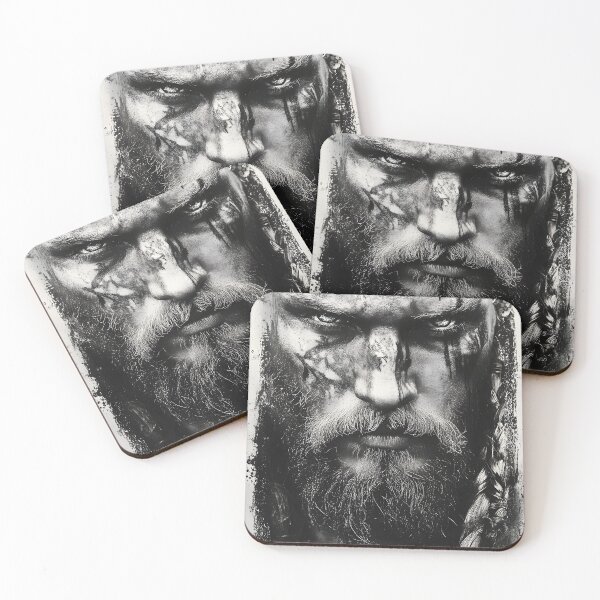 Item preview, Intense warrior artwork with braids and fierce gaze. designed and sold by Artessie.