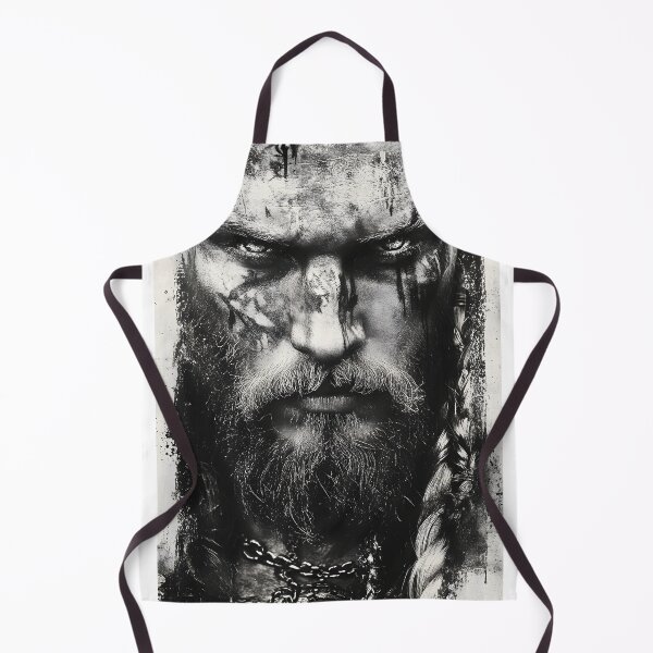 Item preview, Intense warrior artwork with braids and fierce gaze. designed and sold by Artessie.
