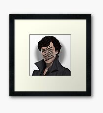 Sherlock the Sociopath Framed Print