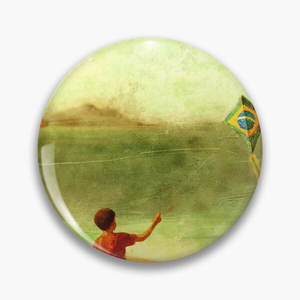 Item preview, Expressive and Nostalgic Painting of a Boy Flying a Kite in Urca beach and Pão de açúcar (Sugarloaf) Mountain, in Rio de Janeiro, Brazil designed and sold by ibadishi.