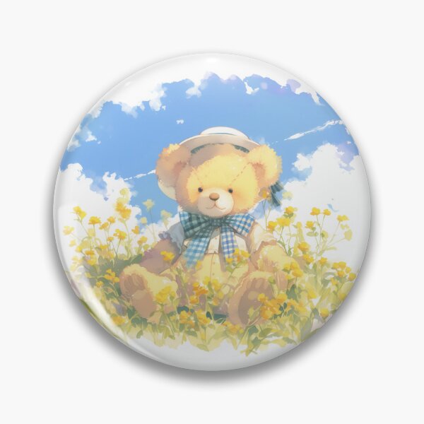 Item preview, Un oso de peluche disfrutando de la brisa primaveral en un jardín de flores en un día de primavera. designed and sold by ModHaven.