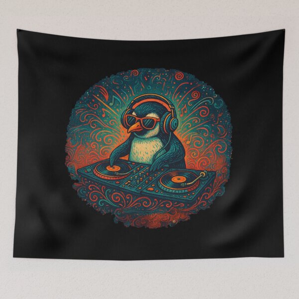Item preview, DJ Penguin designed and sold by Alpiko.