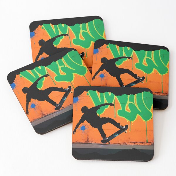 Artikelvorschau, Neon Skateboard Trick Graffiti Vibes entworfen und verkauft von ChicTrendz.