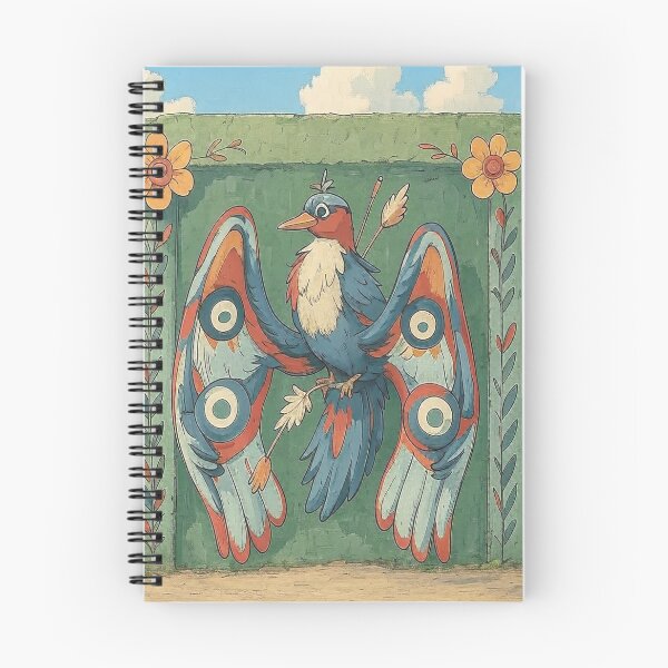 Item preview, "The Unruly Bird". A Whimsical Bird Butterfly Mural" designed and sold by SlimSumoStudio.