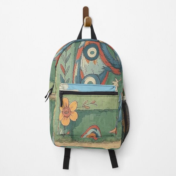 Item preview, "The Unruly Bird". A Whimsical Bird Butterfly Mural" designed and sold by SlimSumoStudio.