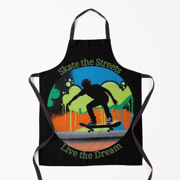 Item preview, Skater Silhouette Over Neon Graffiti designed and sold by ChicTrendz.