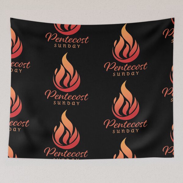 Item preview, Pentecost Sunday Art – Holy Spirit Dove with Flames of Fire Christian Design designed and sold by CrossCrafted.