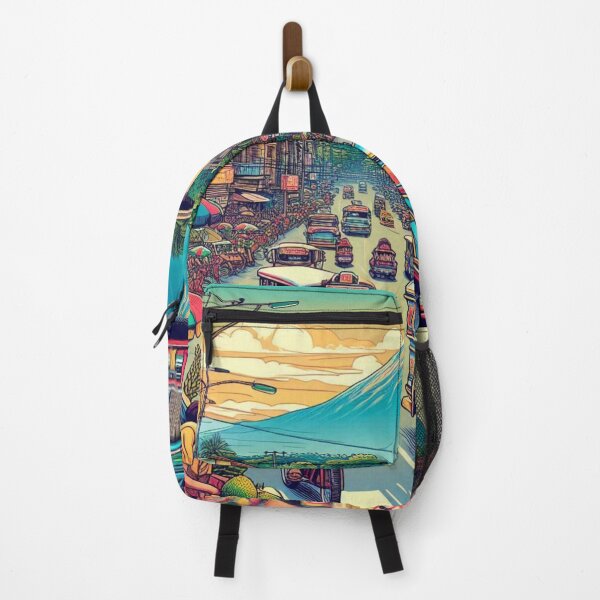Item preview, Retro Davao City Vibes – AI Artwork with Classic Vehicles for Travel Lovers | Perfect for Apparel & Accessories designed and sold by knalpot-design.