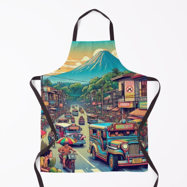 Item preview, Retro Davao City Vibes – AI Artwork with Classic Vehicles for Travel Lovers | Perfect for Apparel & Accessories designed and sold by knalpot-design.