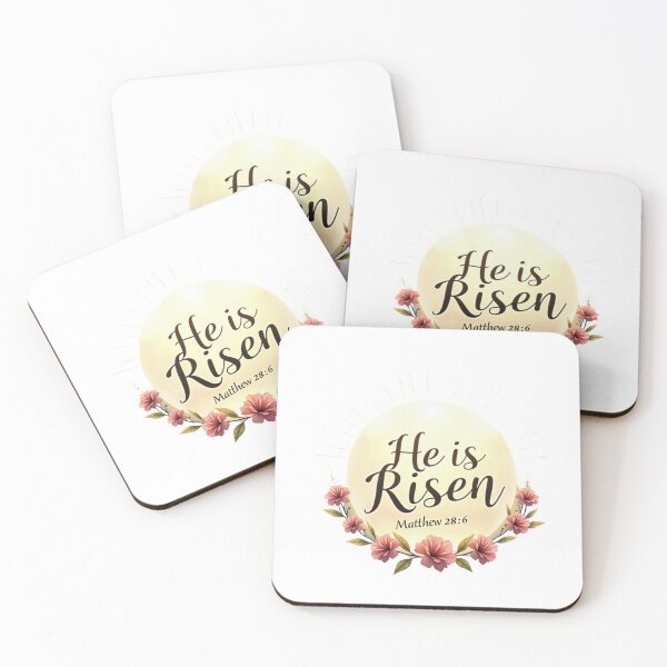 Item preview, Matthew 28:6 – He is Risen Christian Resurrection Art designed and sold by ebocraft.