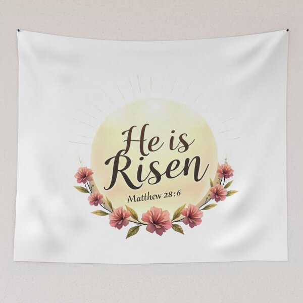 Item preview, Matthew 28:6 – He is Risen Christian Resurrection Art designed and sold by ebocraft.