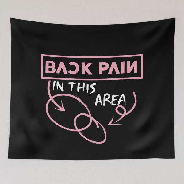 Item preview, Back Pain in this area - Meme color palette Black Pink v.4 designed and sold by incloudines.