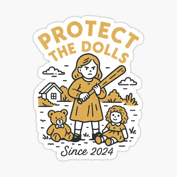 Item preview, Retro Girl Bat Protect The Dolls Since 2024 designed and sold by zzz888.