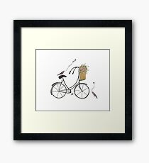 Bike & Love Framed Print