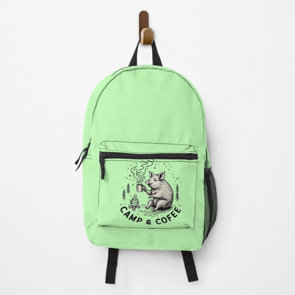 Artikelvorschau, Wunderliche schwarze Tinte Zeichnung eines sitzenden Schweins genießen Kaffee entworfen und verkauft von Aise06.