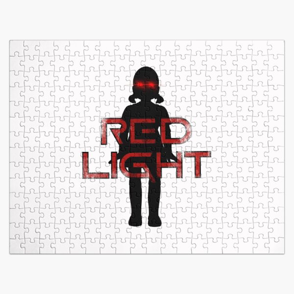 Item preview, Squid Game Doll Green Light Red Light Text - Red Light Eyes - Full Shadow designed and sold by incloudines.