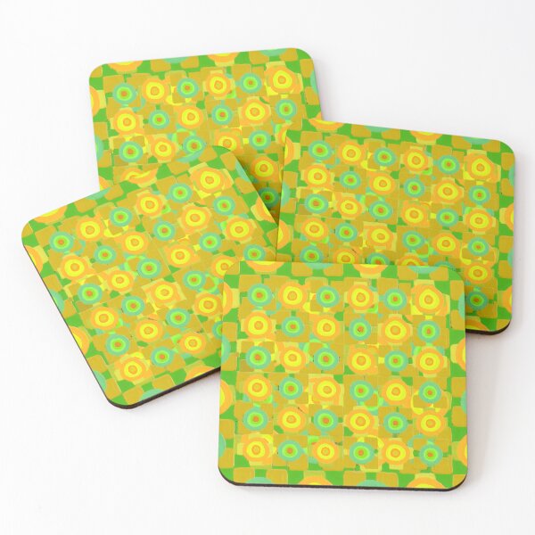 Item preview, Retro grid sunflower grass floral designed and sold by bekki smith.