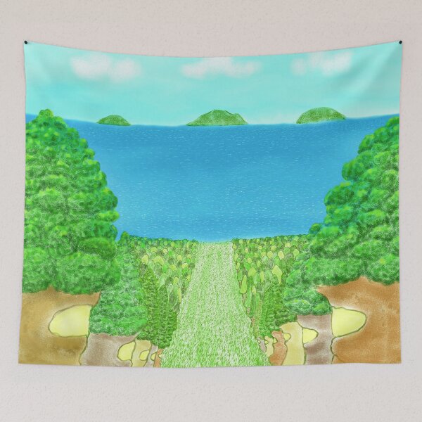 Item preview, Sea hill street of a tree village designed and sold by greenPQBstudio.