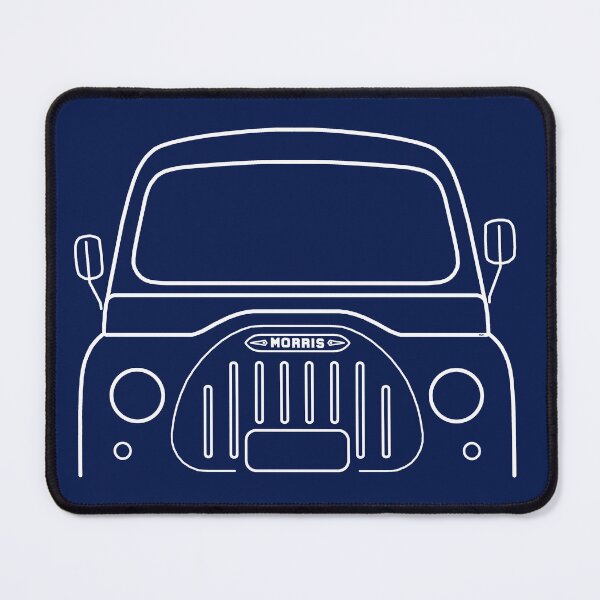 Item preview, Morris J2 classic 1950s British van white outline designed and sold by soitwouldseem.