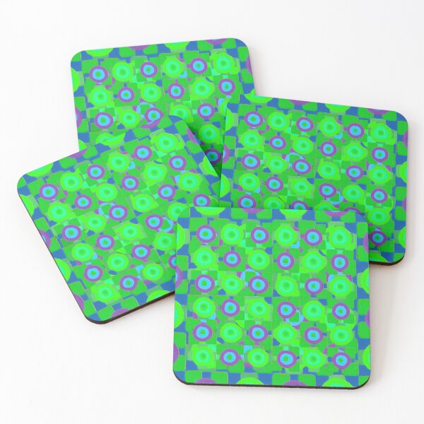 Item preview, Retro grid lime blueberry floral designed and sold by bekki smith.